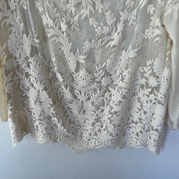 Sundance Silk Odette Lace Top size M cottage core - Picture 5 of 10